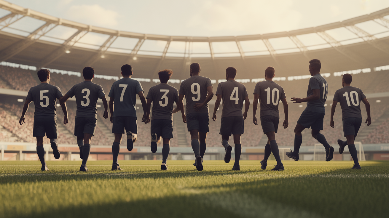 Silhouettes meilleurs joueurs football brésilien