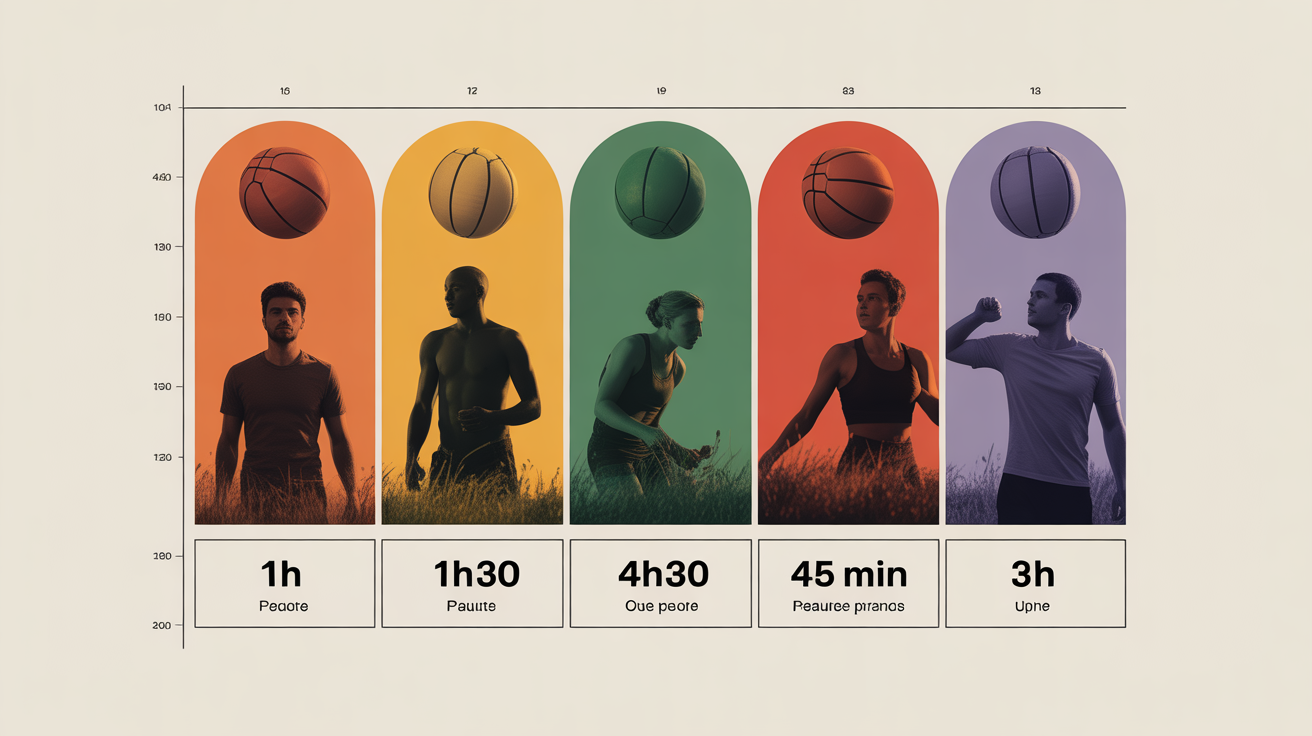 Tableau graphique duree d un match de volley