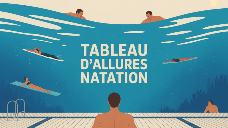 bassin natation tableau allures illustration