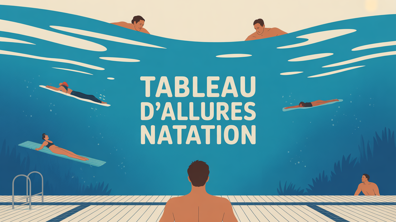 bassin natation tableau allures illustration