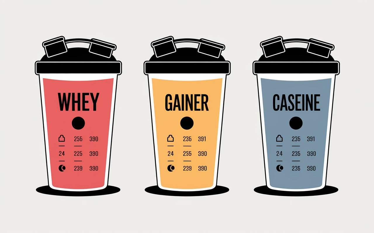 shaker whey gainer caseine proteine prise de poids