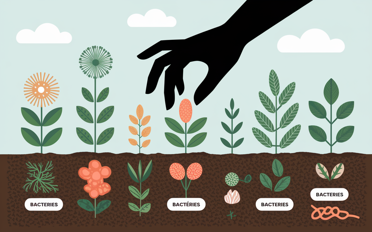Jardin symbolique microbiote probiotiques fibres
