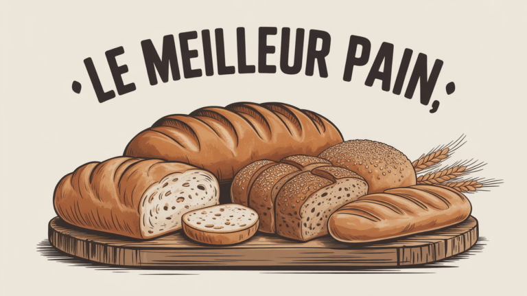 ensemble de pains frais variés sur planche illustration moderne