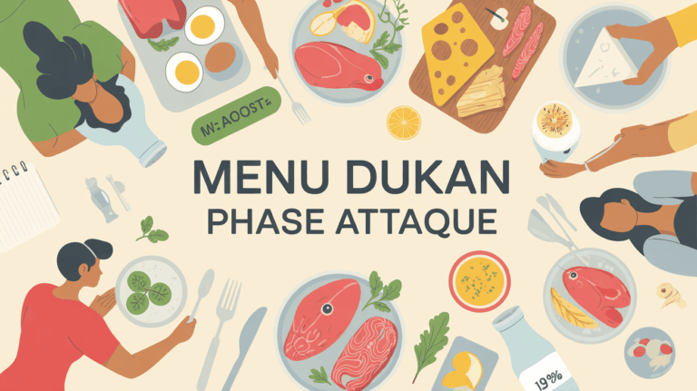 Table garnie d'aliments regime Dukan phase attaque
