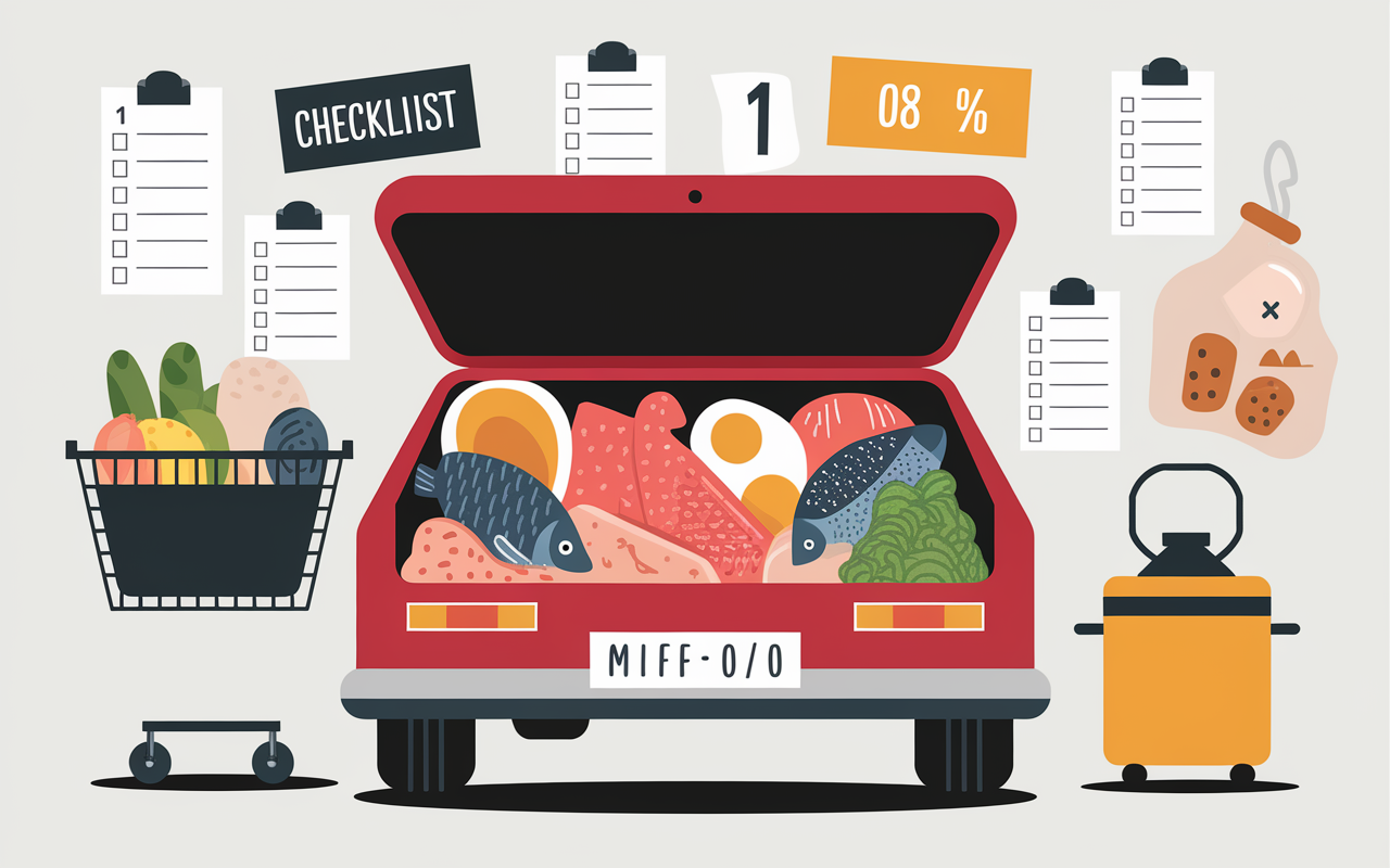 Cabas aliments Dukan phase attaque checklist courses