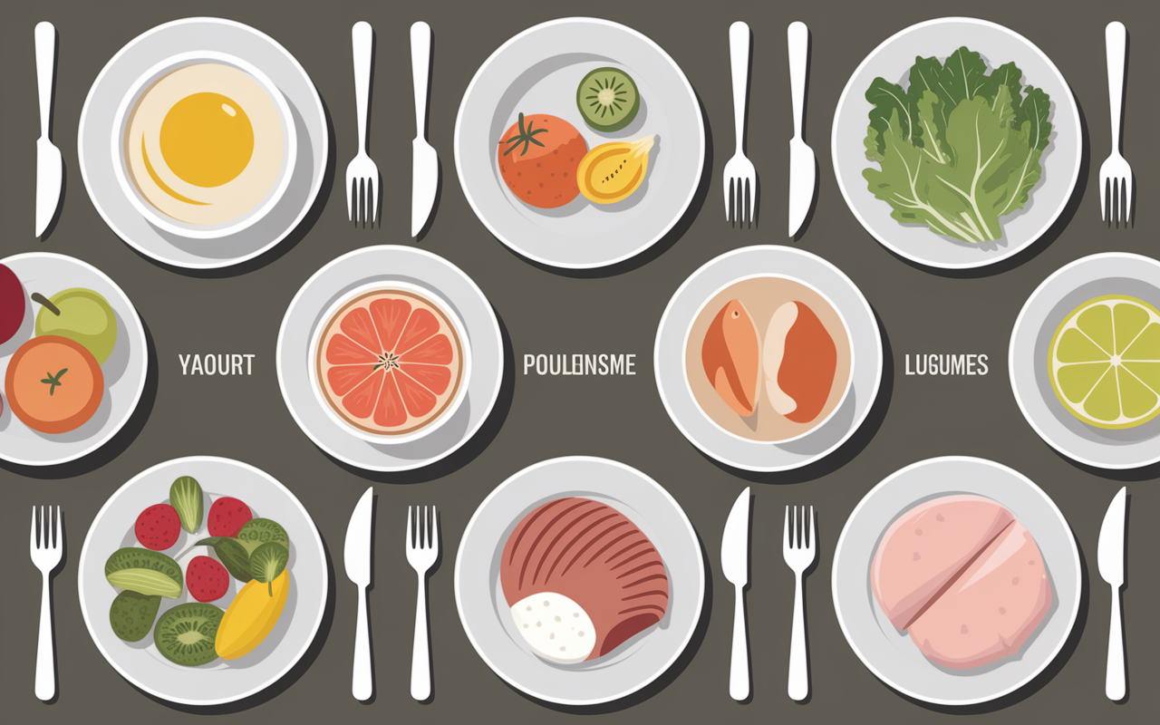plan menu hypocalorique 7 jours, repas équilibrés