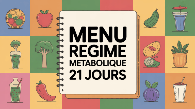 menu regime metabolique 21 jours carnet suivi alimentaire