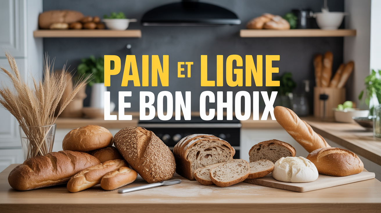Assortiment de pains sur table bois, choix pour la ligne