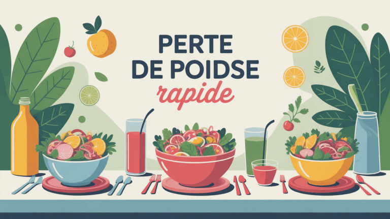 table perte de poids rapide avec plats équilibrés