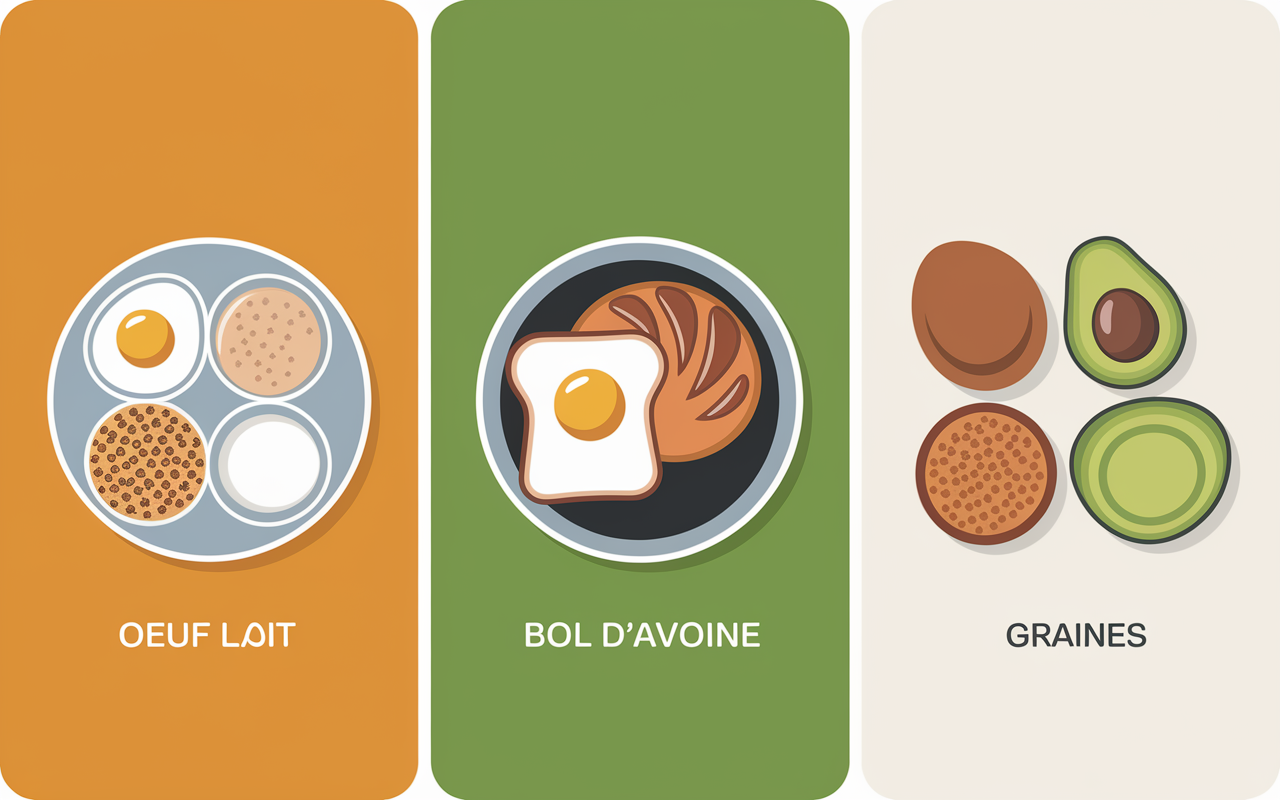 Petit dejeuner equilibre et sport groupes aliments sains