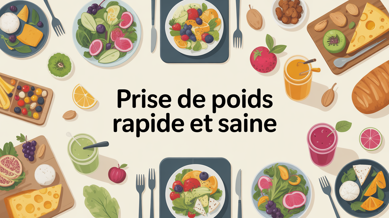 table garnie aliments hypercaloriques prise de poids rapide