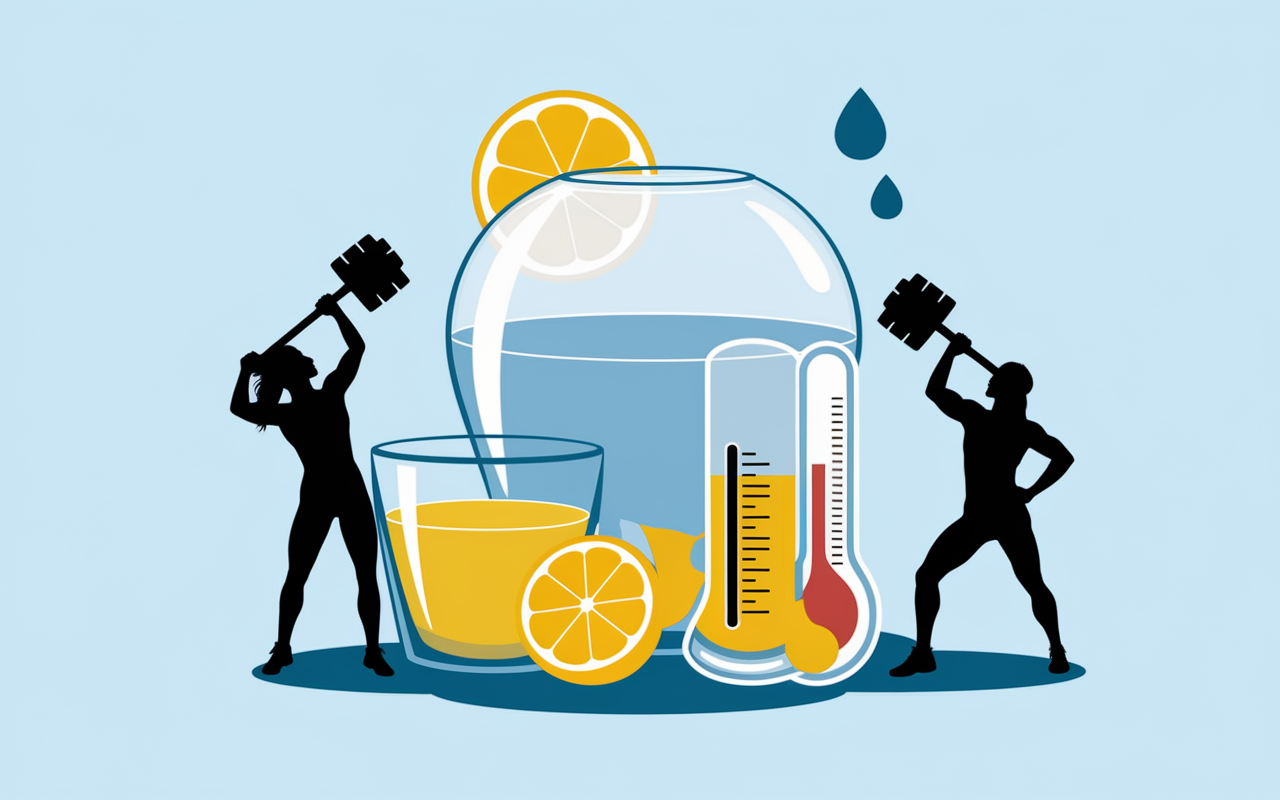 Hydratation gourde avant sport eau citron effort