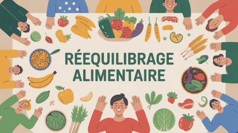 reequilibrage alimentaire table legumes fruits cereales proteines