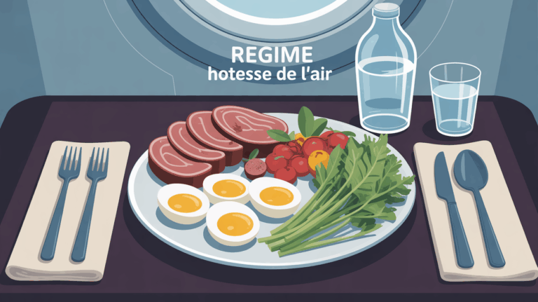regime hotesse de l air plateau repas oeufs viande legumes eau