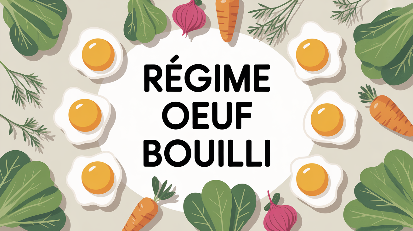 plan table regime oeuf bouilli avec oeufs durs et legumes verts