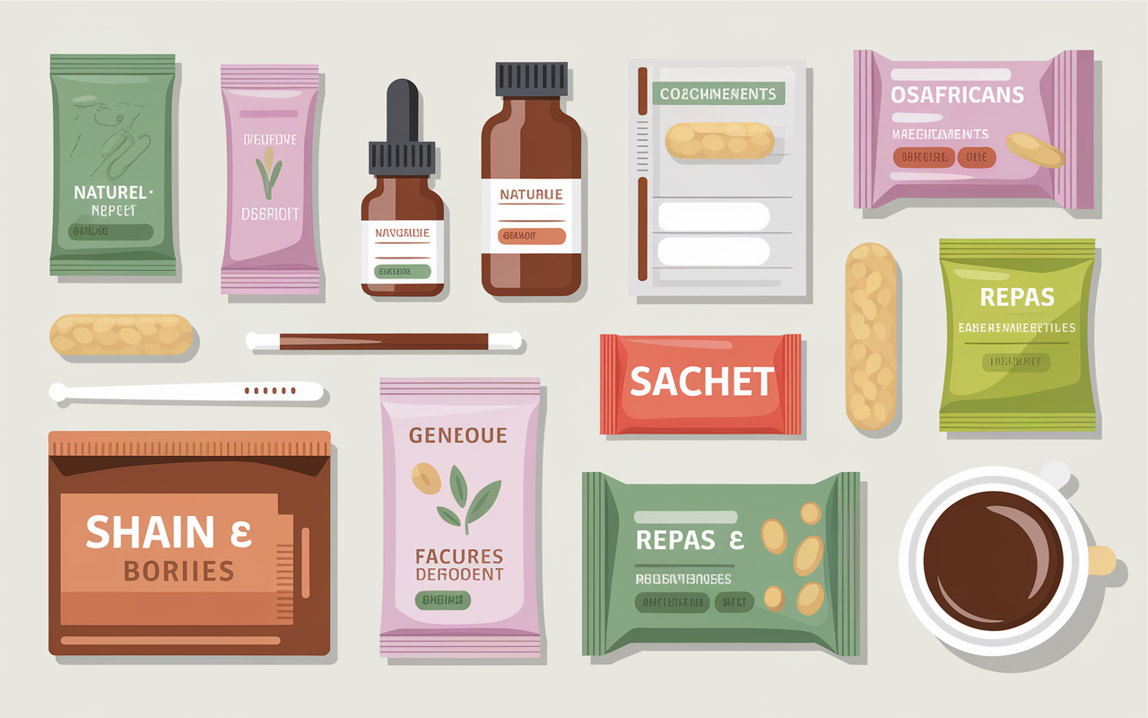 types de produit pour perdre du poids en tableau stylisé