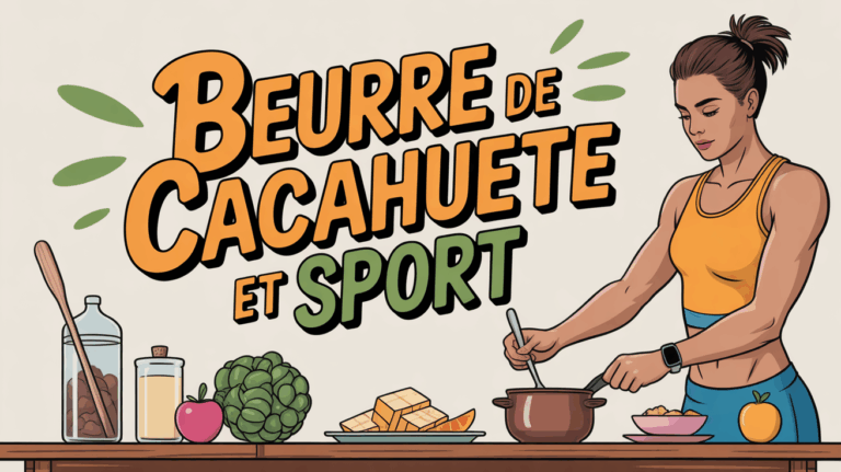 sportif prepare collation beurre de cacahuete musculation