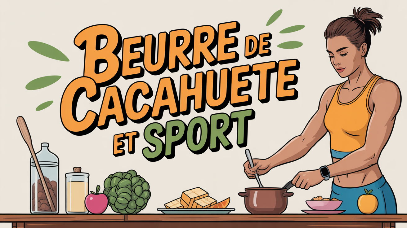 sportif prepare collation beurre de cacahuete musculation