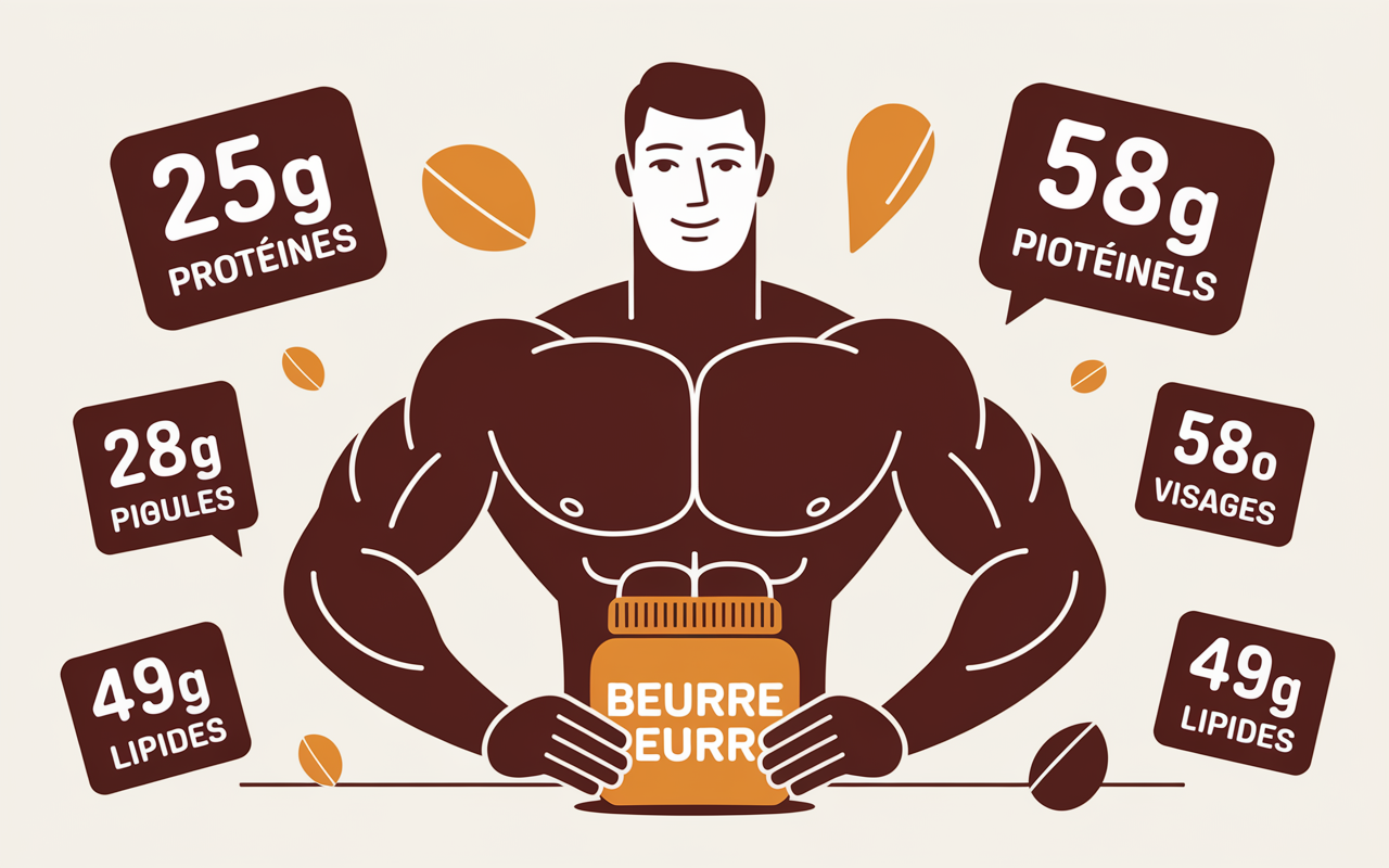 corps musclé beurre de cacahuete chiffres nutritionnels