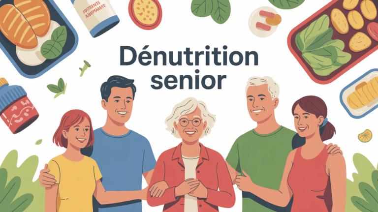 Famille autour senior aliments proteiques supplement denutrition