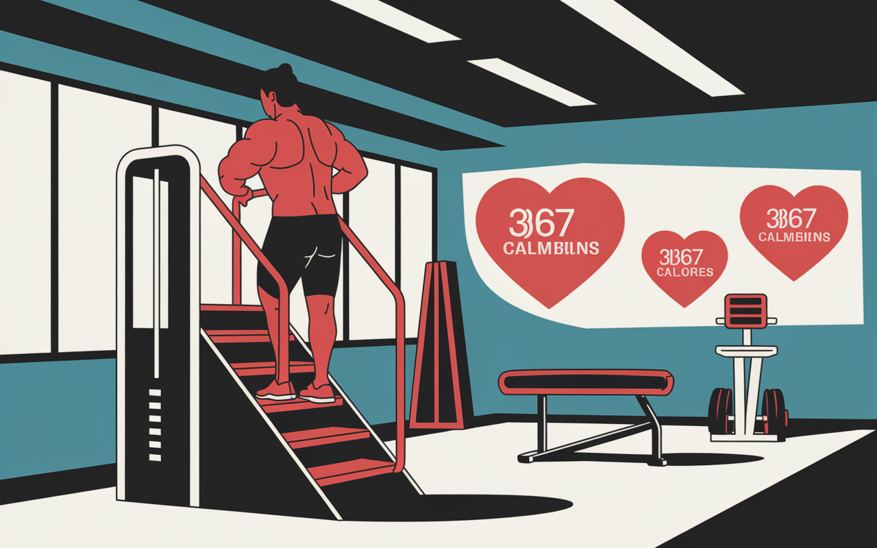 Parties travaillées machine escalier cardio fitness