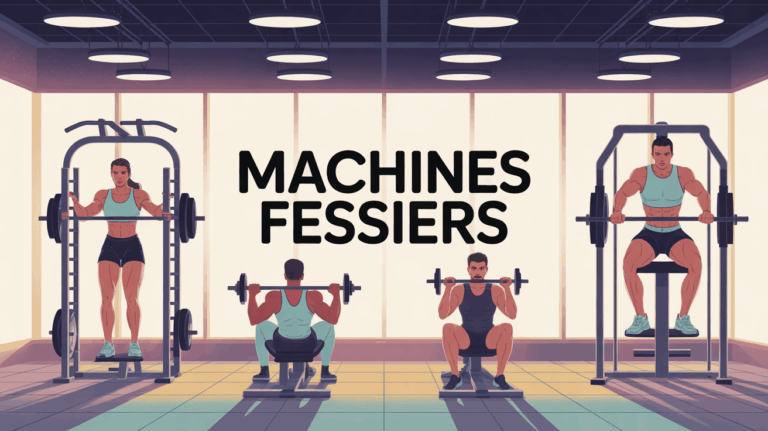 illustration machines fessiers salle de sport