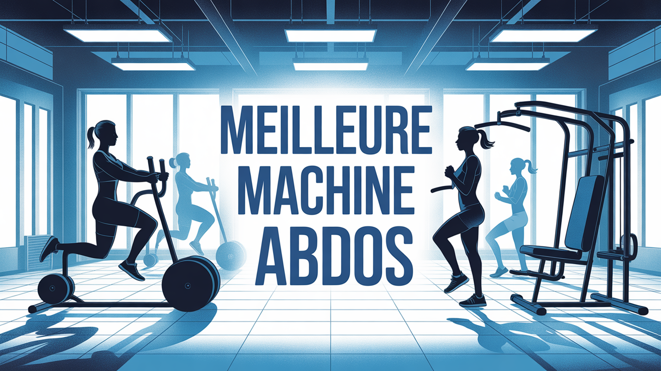 Salle entraînement avec machines abdos et texte meilleure machine abdos
