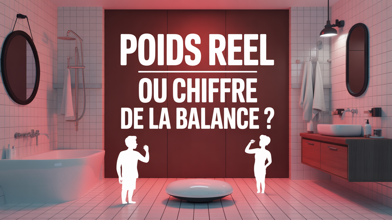 Balance moderne poids reel humour salle de bain