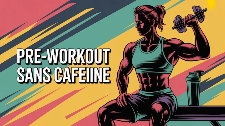 Sportif musculation et shaker avec titre pre-workout sans cafeine
