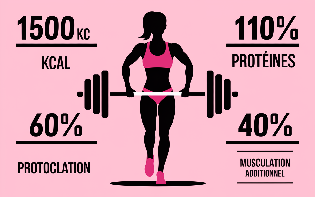 infographie programme seche femme musculation cardio macros