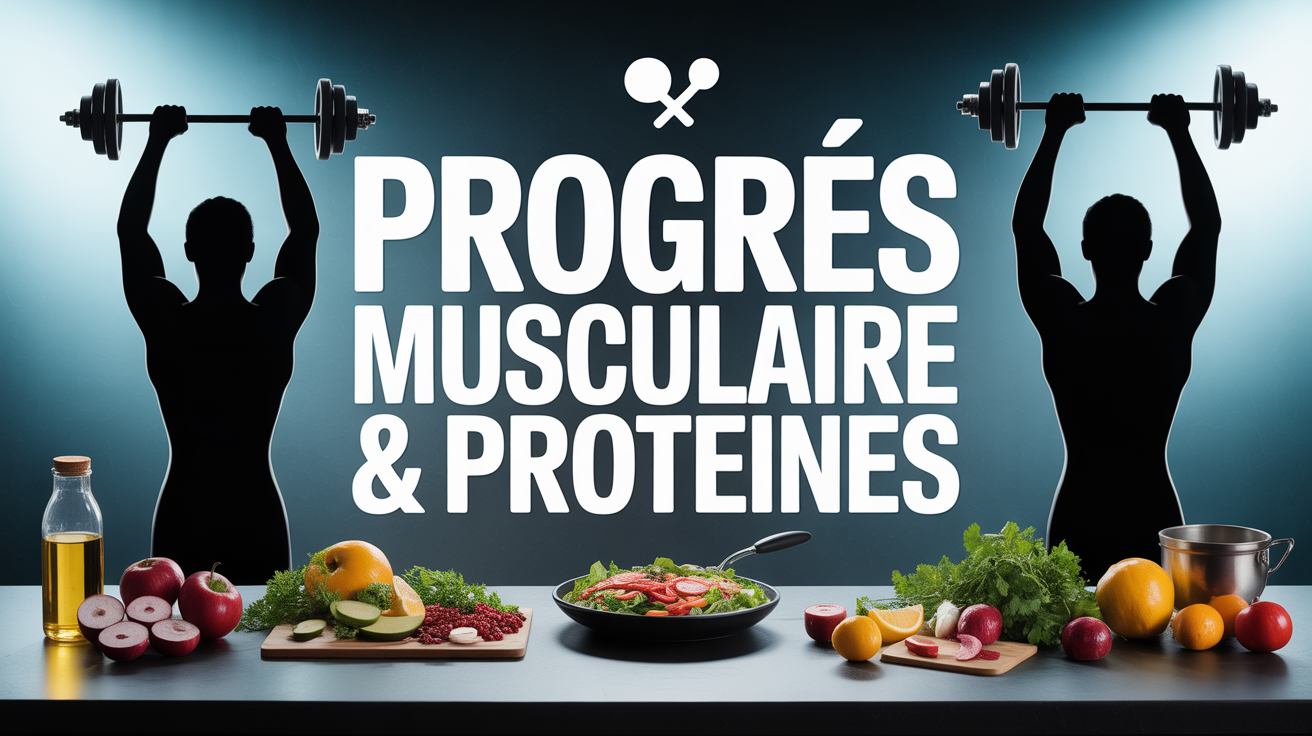 Silhouettes sportives et repas proteines prise de masse