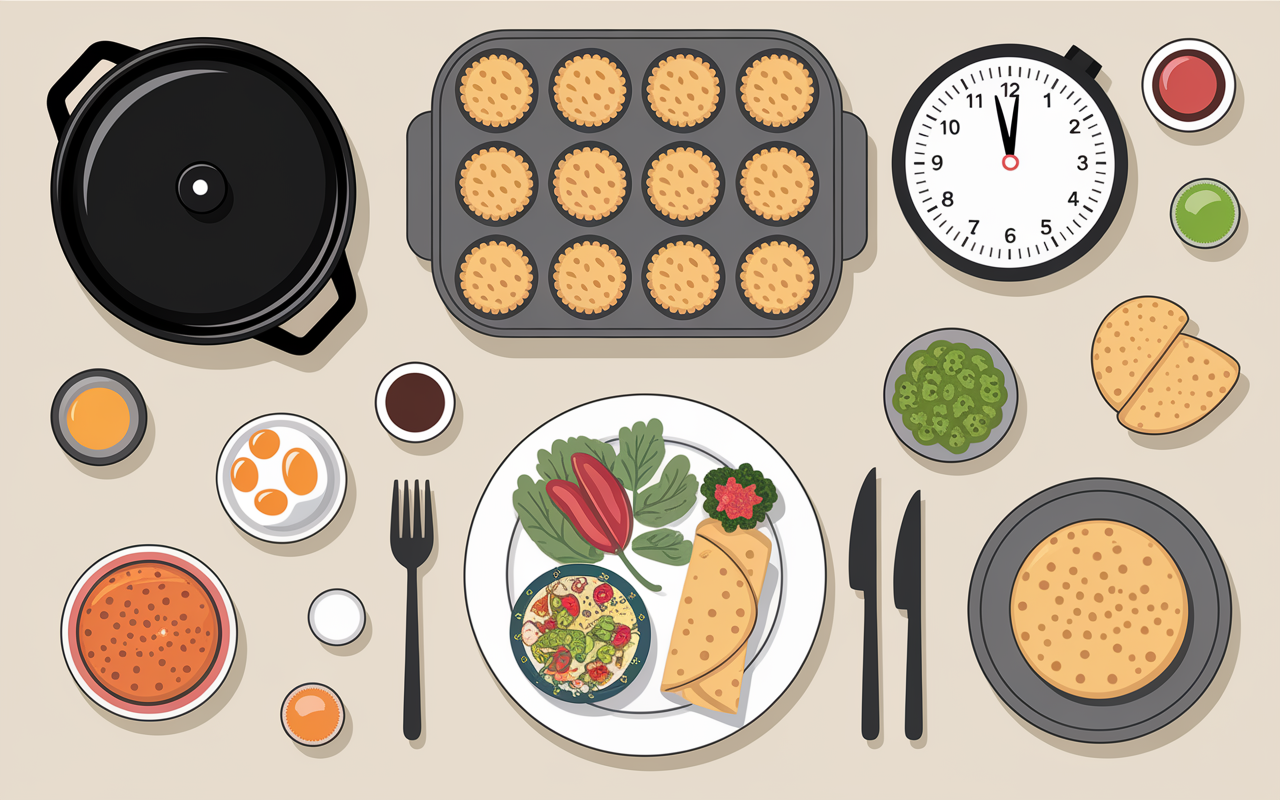 Cuisine rapide batch-cooking regime proteine efficace