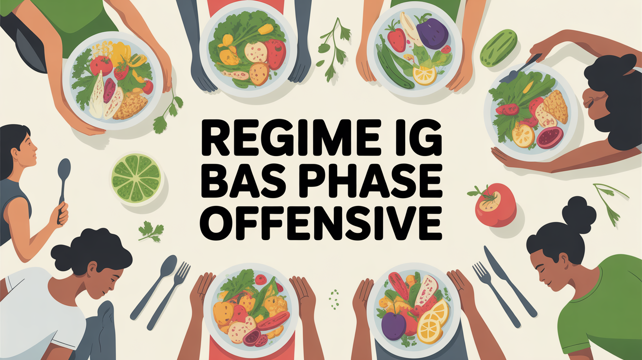 Regime IG bas phase offensive table saine legume graine sport