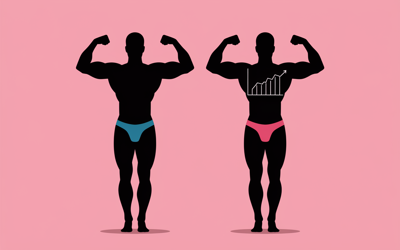 Silhouettes seche musculaire avant apres
