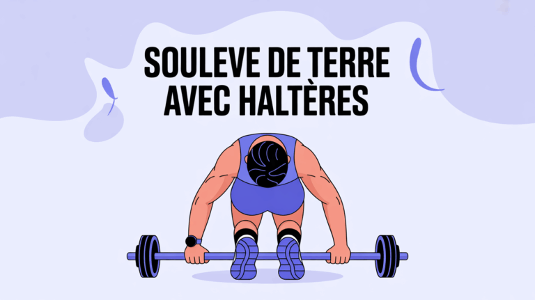 visuel souleve de terre haltères dos personnage