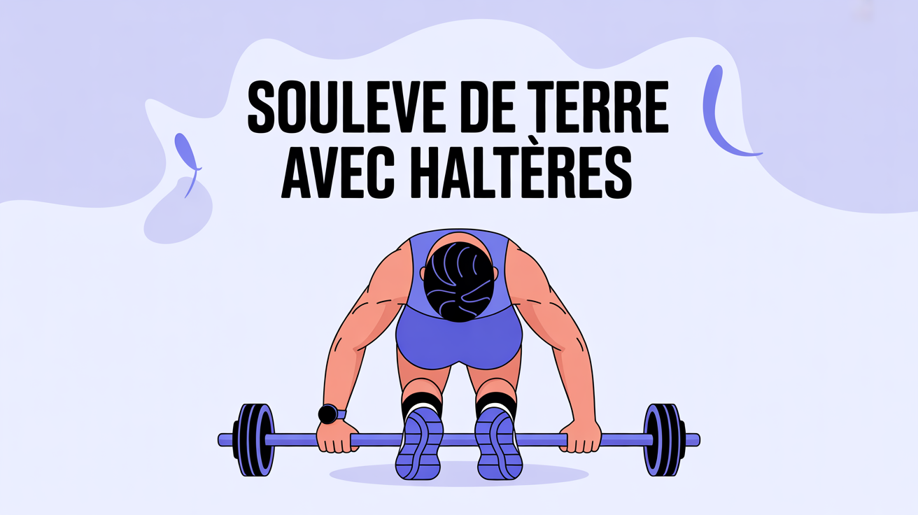 visuel souleve de terre haltères dos personnage
