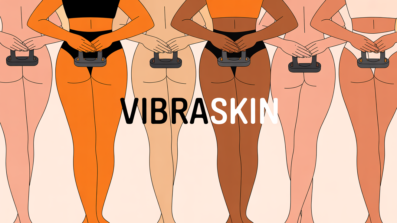 femmes avec appareil Vibraskin sur jambe, peau d orange vs lisse
