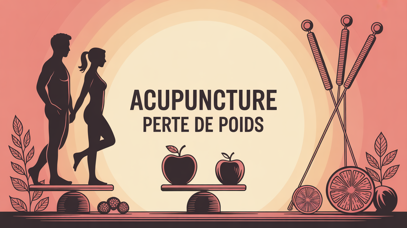 acupuncture perte de poids silhouettes sur balance