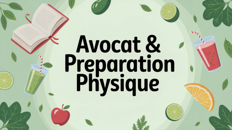 Avocat stylise preparation physique sport bien-etre