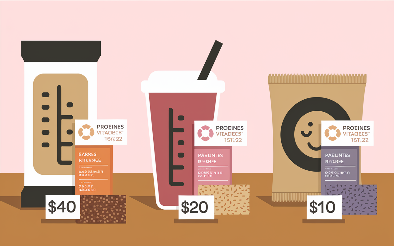 infographie substitut de repas barres shakes protéines prix