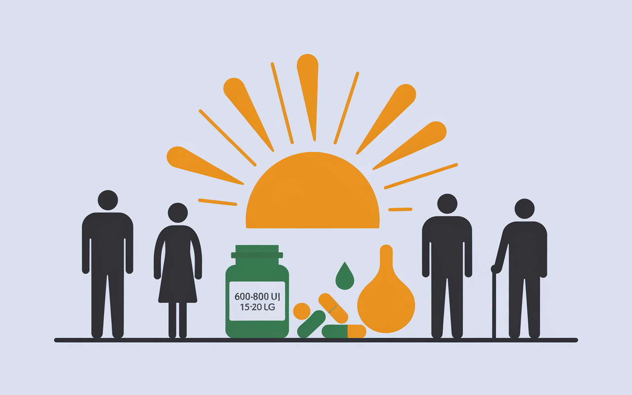 Tableau dosage complément alimentaire vitamine D