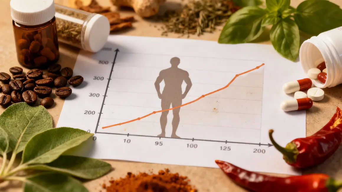 graphique perte poids gelules brule graisse cafeine piment etude scientifique