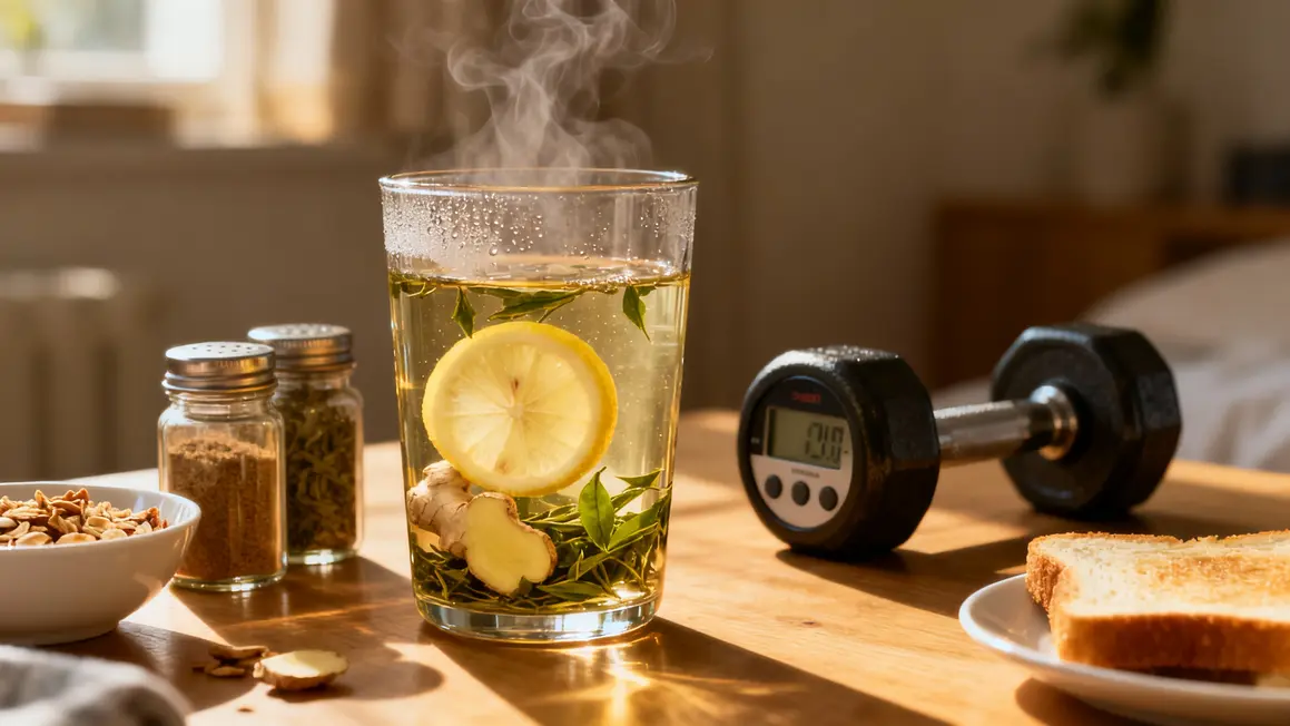 tasse infusion brûle-graisse the vert citron gingembre petit dejeuner