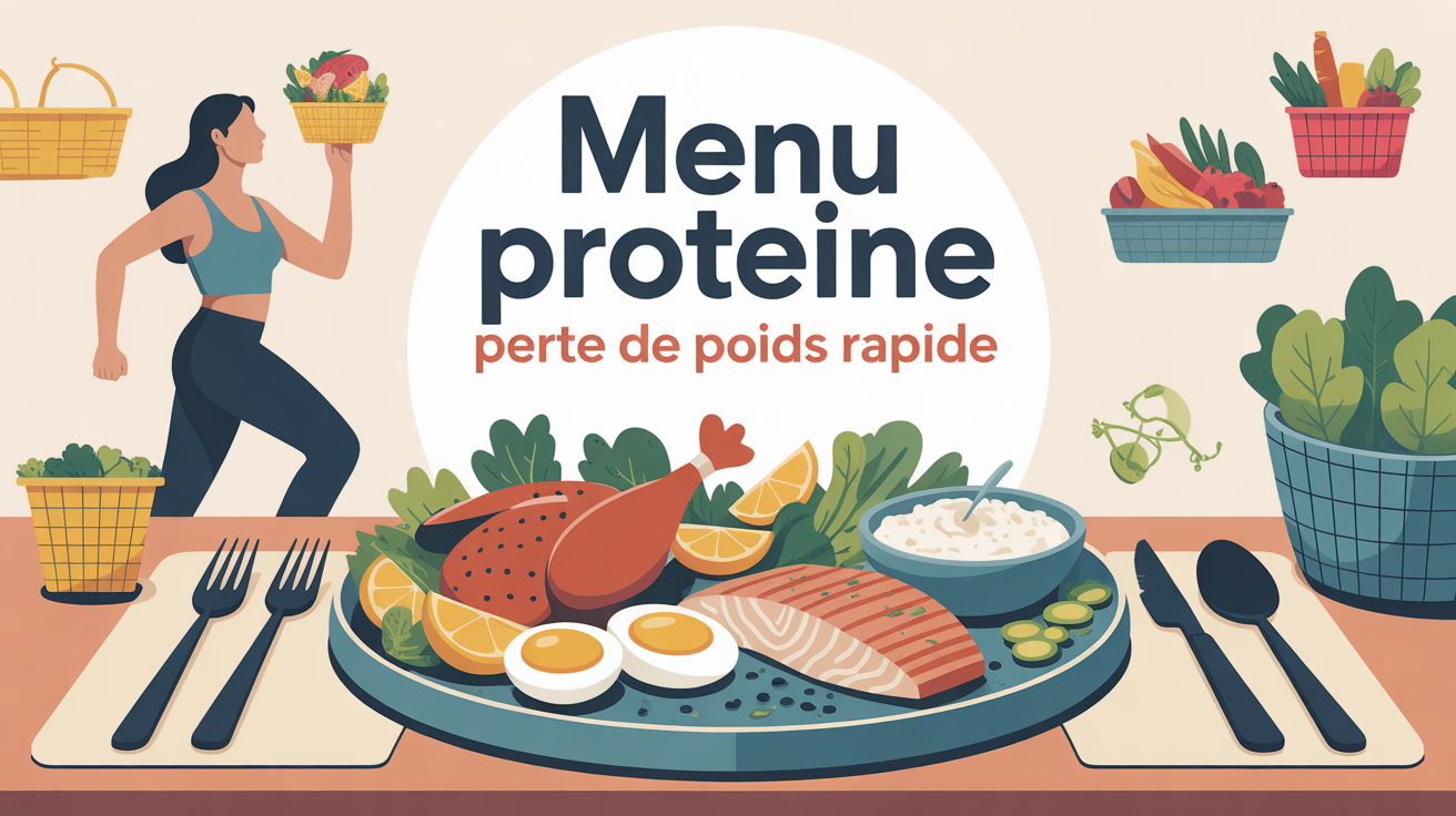 plateau repas menu proteine pour perte de poids rapide