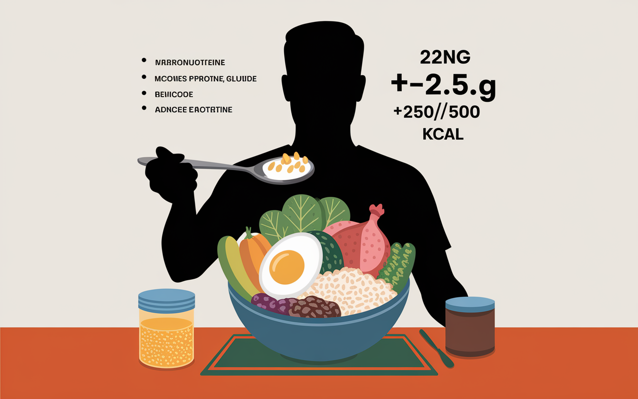 Image bol force aliments varies macronutriments chiffres kcal