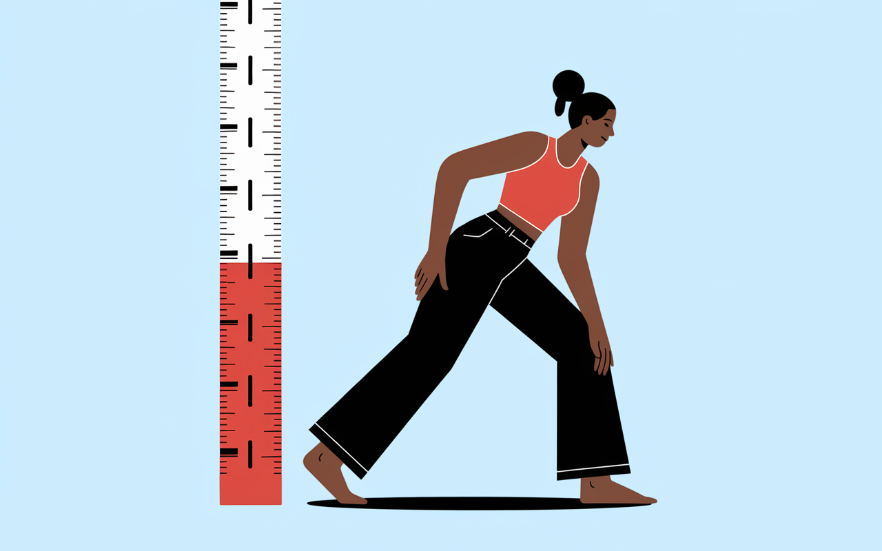 metre ruban impédancemètre adipomètre silhouette pantalon large