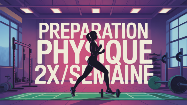 préparation physique 2x/semaine salle lumineuse haltères tapis