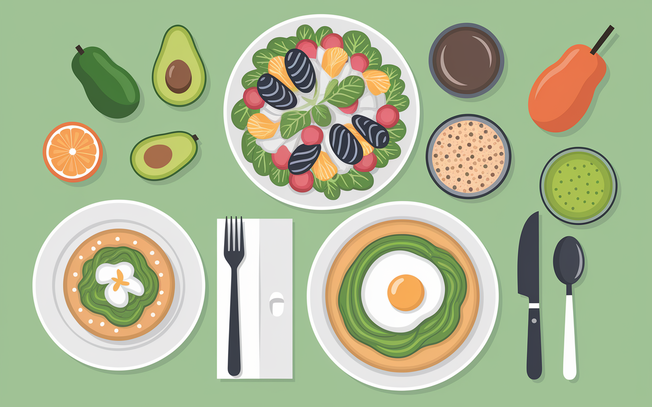 Salade avocat portion recette menu sportif