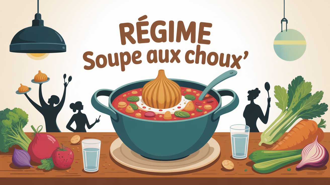 Grande marmite soupe aux choux ambiance saine