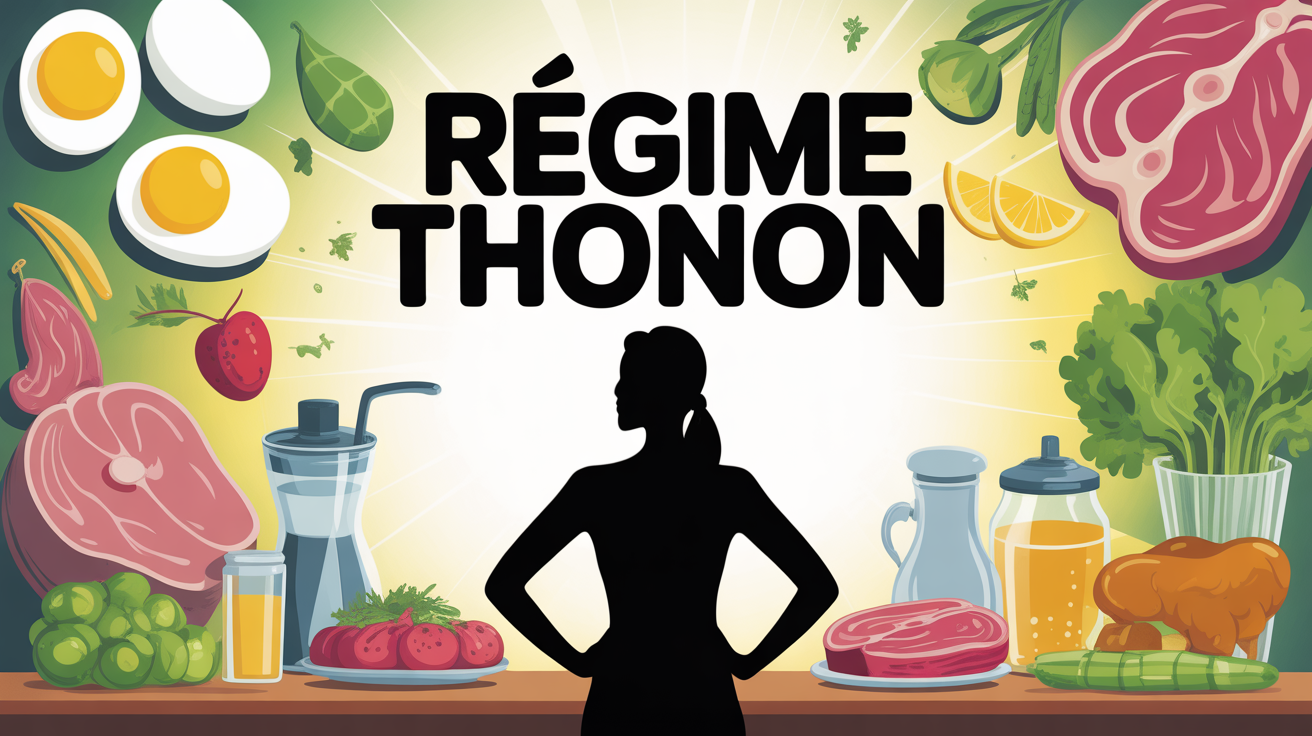 regime thonon tableau mural aliments hyperproteines